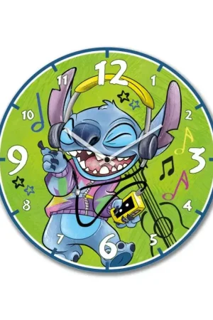Flitsaanbieding STITCH - Wall Clock 35cm - Green