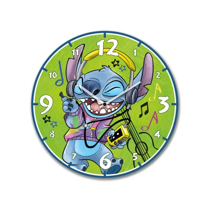 Flitsaanbieding STITCH - Wall Clock 35cm - Green