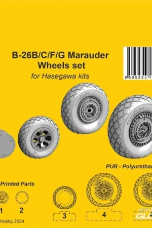 Dagaanbieding B-26B/C/F/G Marauder Wheels set / for Haseg. and Edu kits