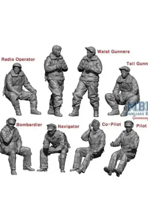 B-17 Crew Set - 8 Figures Figuren Beste Prijs
