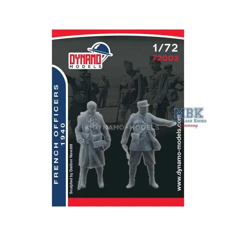 Laatste Versie French Officer Set 1:72 Figuren