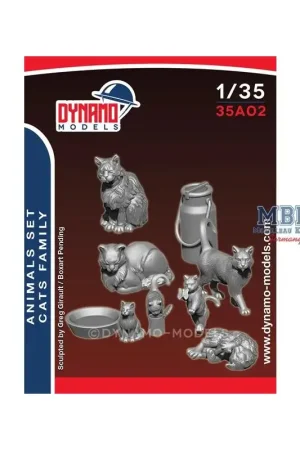 Bestel Nu Animal Set - Family Of Cats Figure