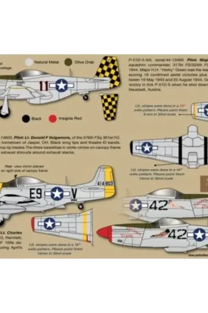 Sticker North American P-51D Mustangs Decal Beperkt Aanbod
