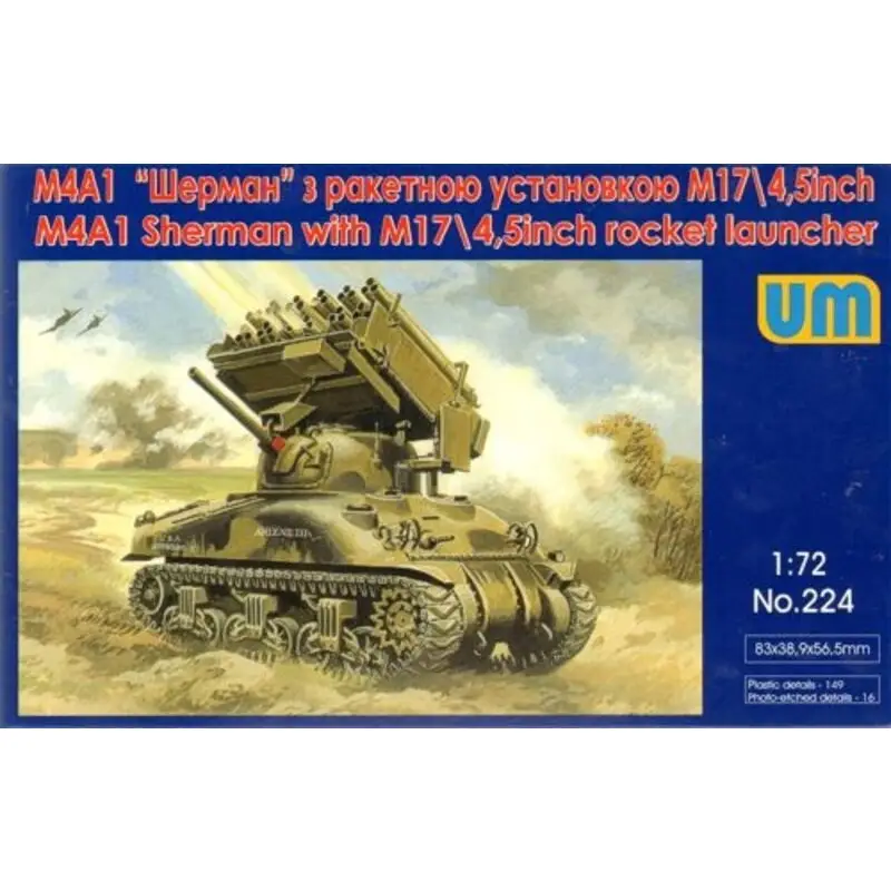 Voordeelprijs Sherman M4Ð?1 with M17/4.5inch rocket launcher Schaalmodel