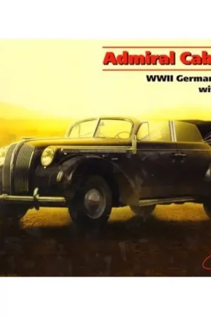 Admiral Cabriolet, WWII German Staff Car with Figures Schaalmodel Beperkte Voorraad