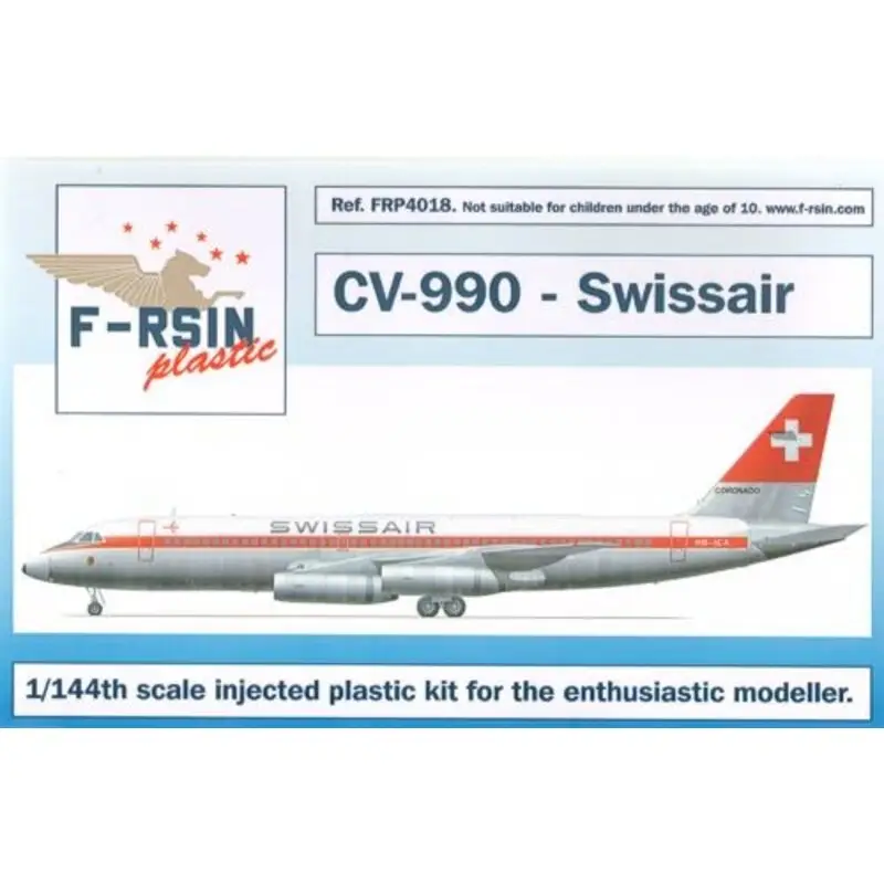 Meest Verkocht Convair CV-990. Decals Swissair, laser-printed decals Schaalmodel