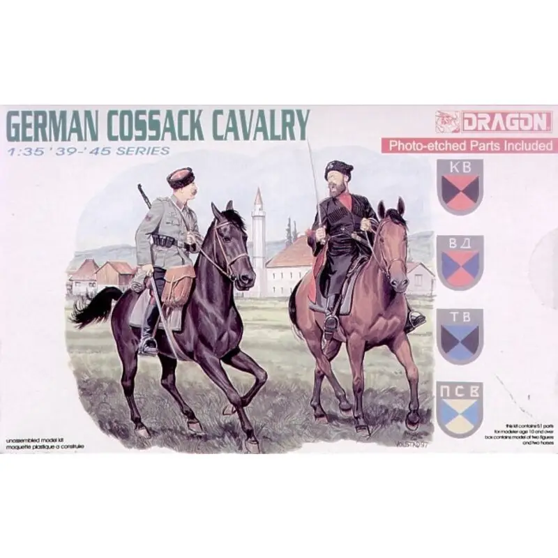2 German Cossack Cavalry on horseback Figuren Tijdelijk Beschikbaar