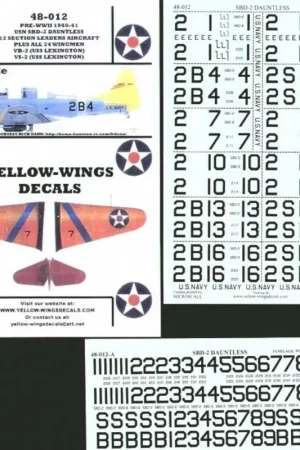 Alleen Vandaag Sticker Douglas SBD-1 Dauntless USN 12 Section Leaders aircraft and all wingmen from VB-2 and VS-2 both USS Lexington