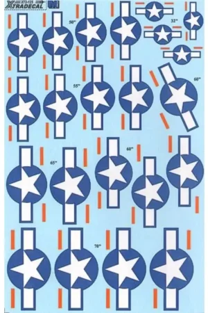 Sticker US National Insignia. Stars and Bars with optional red bar. 1942 to Current. Larger sizes. 32 50 55 60 65 70. For smalle Gecertificeerd