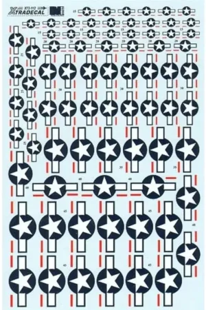 Weekendaanbieding Sticker US National Insignia. Stars and Bars with optional red bar. 1942 to Current. 7 sizes. 15 20 25 30 35 40 45. For larger s