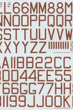 Lage Kosten Sticker RAF WWII 48 x 30 bomber squadron code letters and numbers red. Double sheet (RAF codes/RAF code letters/RAF serial numbe