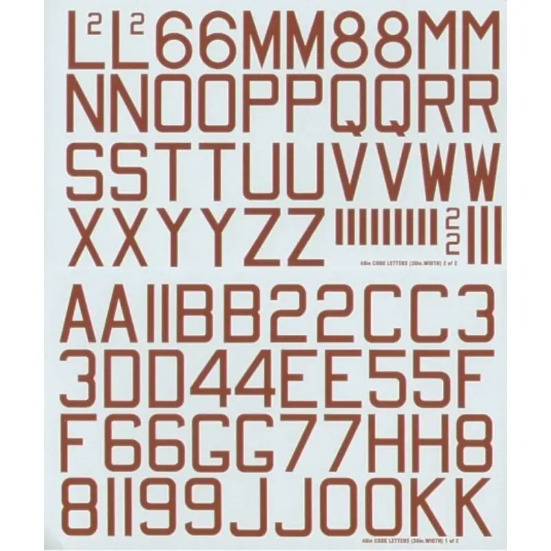 Lage Kosten Sticker RAF WWII 48 x 30 bomber squadron code letters and numbers red. Double sheet (RAF codes/RAF code letters/RAF serial numbe
