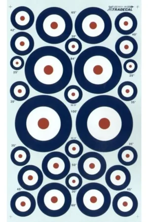 Sticker RAF National Insignia/Roundels A type. Sizes 25 30 32.5 35 40 42 45 50 60 65 84 100 (RAF Roundels) Tijdelijk Beschikbaar
