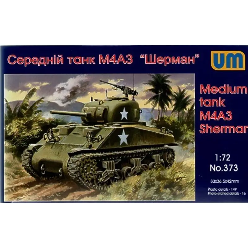 Express Levering M4A3 Sherman medium tank Schaalmodel