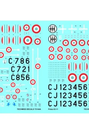 Sticker Potez 63-11 (7) French Air Force 287/13 GR 11/14 641 GAO 515 C856/4 2 Escadrille all 1940 C721 6 GR1/36 J816/12 2 Escadr Bestseller