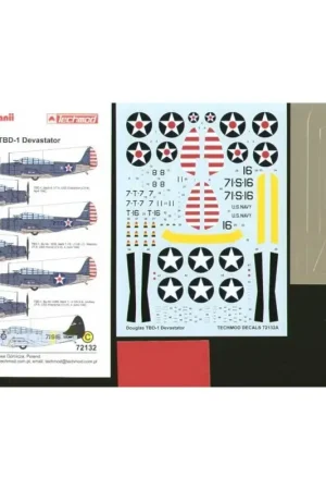 Alleen Vandaag Sticker Douglas TBD-1 Devastator at War (7) White T1 VT-2 USS Lexington Black 8 VT-6 USS Enterprise 7-T-7 VT-7 USS Wasp Black T-