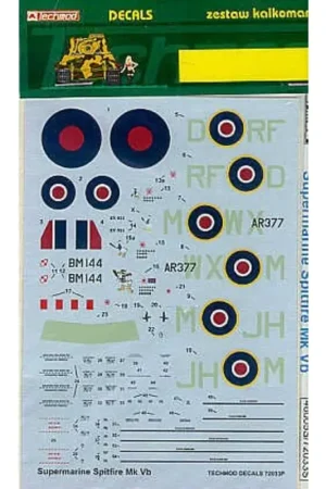 Sticker Supermarine Spitfire Mk.Vb (4) BM144 RF-D 303 Polish Squadron three versions 3/1942 5/1942 late 1942 W3207 JH-M 317 Squa Shop Nu