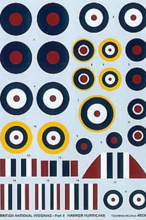 Bestel Nu Sticker RAF National Insignia Part 2. - Hawker Hurricane sizes Decal