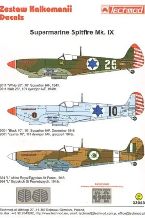 Gecertificeerd Sticker Supermarine Spitfire Mk.IX Decal