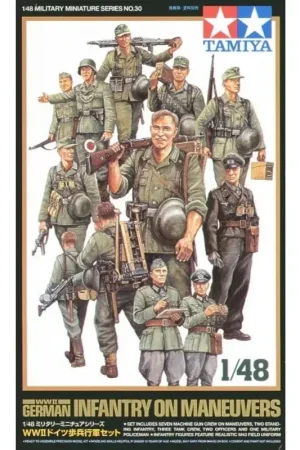Goedkoop WWII German Infantry on maneuvers x 15 figures Figuren