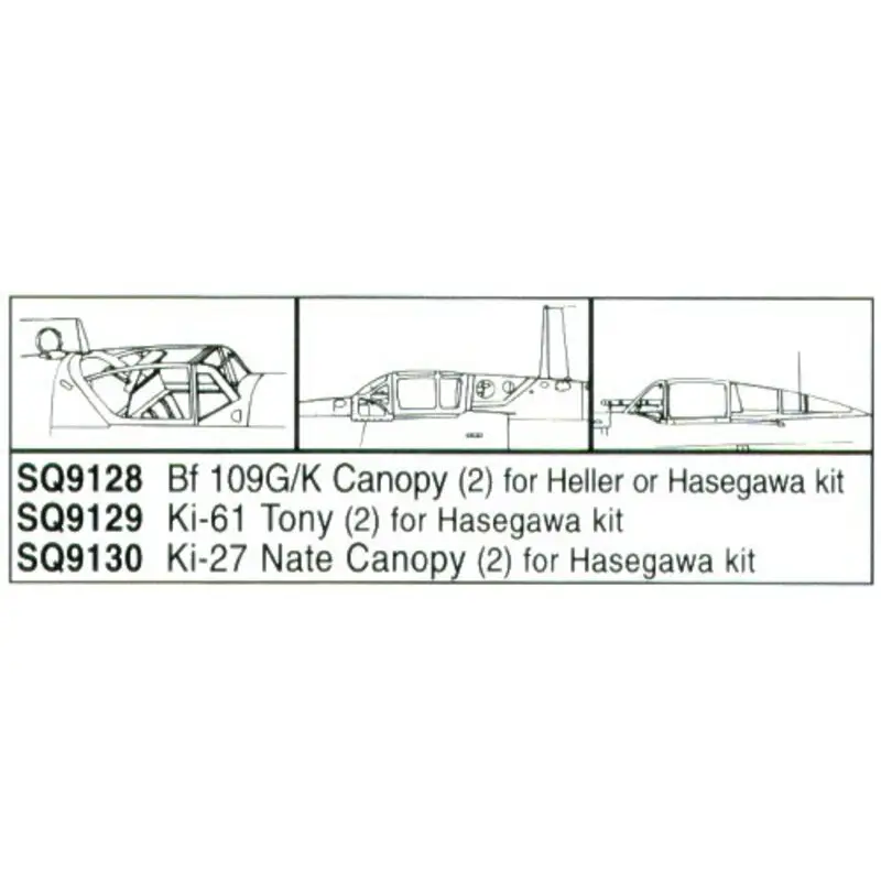 Voordeelprijs Nakajima Ki-27 Nate x 2 (toebehoren voor modelbouwsets van Hasegawa) Baldakijn