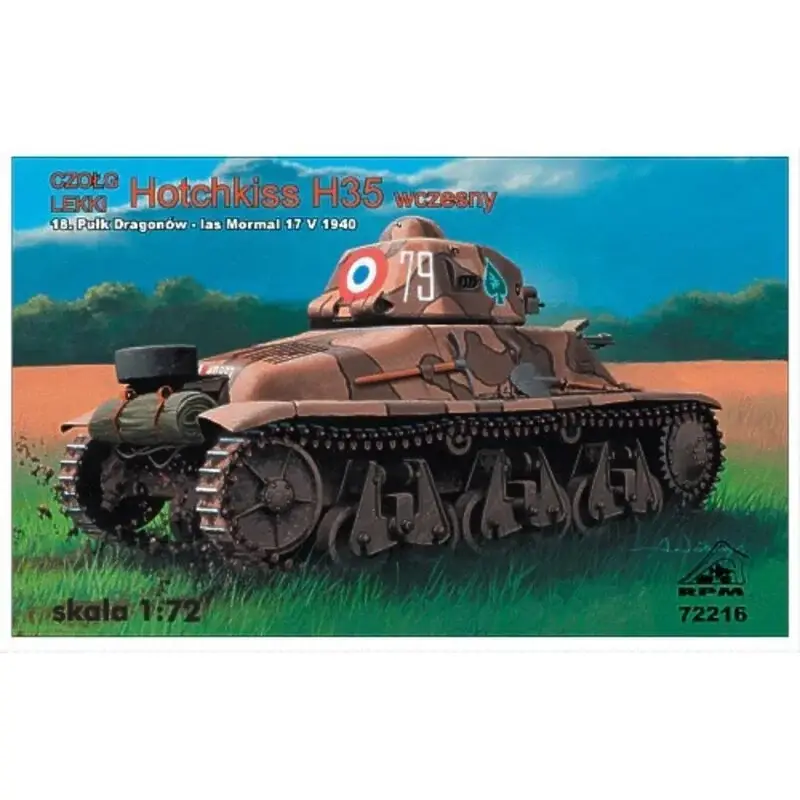 Bestel Nu Hotchkiss H35 early version France 1940 with 37mm SA18 gun Schaalmodel
