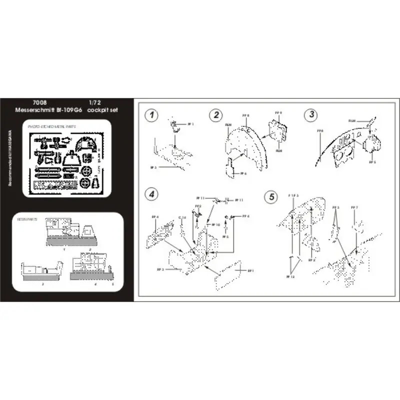 Messerschmitt Bf 109G cockpit (toebehoren voor modelbouwsets van Hasegawa) Accessoire Must-Have