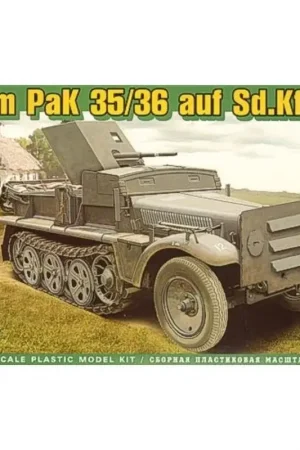 37mm PaK 35/36 auf Sd.Kfz.10 Schaalmodel Rechtstreeks Van De Fabrikant
