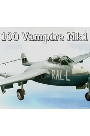 de Havilland DH 100 Vampire Mk.1 New mould. with decals for 3 aircraft TG297 ZY-C 247 Squadron 1946 VF306 AP-V 130 Squadron Odih Voordeelprijs