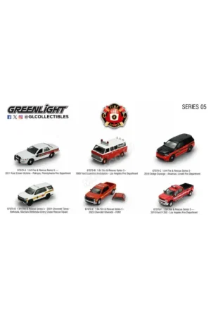 6-piece set: fire & rescue - series 5 Miniatuur Lage Kosten