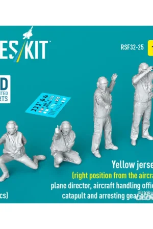 Yellow jerseys (Right position from the aircraft) plane director, aircraft handling officer, catapult and arresting gear officer Beperkt Aanbod