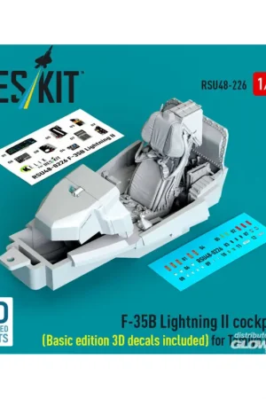 ?F-35B Lightning II cockpit (Basic edition 3D decals included) (3D Printed) for Tamiya Tijdelijk Beschikbaar