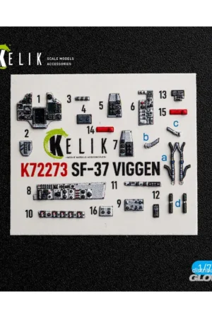 Veilige Betaling SF-37 Viggen - interior 3D decals for Special Hobby