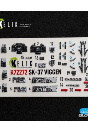 SK-37 Viggen - interior 3D decals for Special Hobby Gecertificeerd