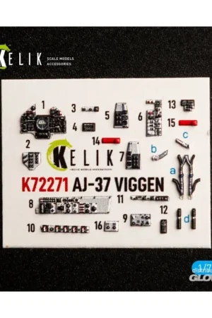 AJ-37 Viggen - interior 3D decals for Special Hobby Hoge Kwaliteit