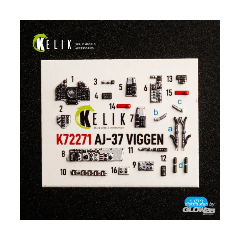 AJ-37 Viggen - interior 3D decals for Special Hobby Hoge Kwaliteit