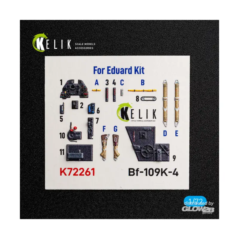 Shop Nu Bf-109K-4 - interior 3D decals for Eduard