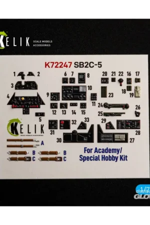 SB2C-5 - interior 3D decals for Academy / Special Hobby Bestel Nu