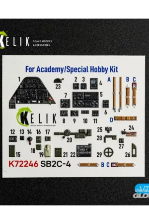 SB2C-4 - interior 3D decals for Academy / Special Hobby Direct Beschikbaar
