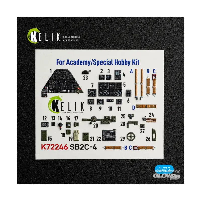 SB2C-4 - interior 3D decals for Academy / Special Hobby Direct Beschikbaar
