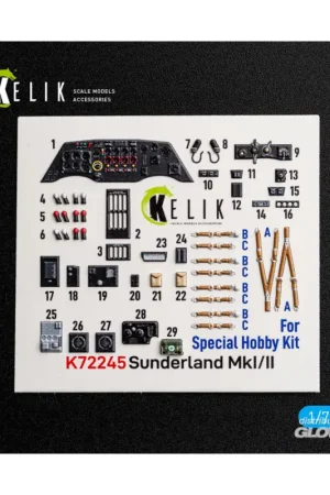 Sunderlend MkI/II - interior 3D decals for Special Hobby Betaalbaar