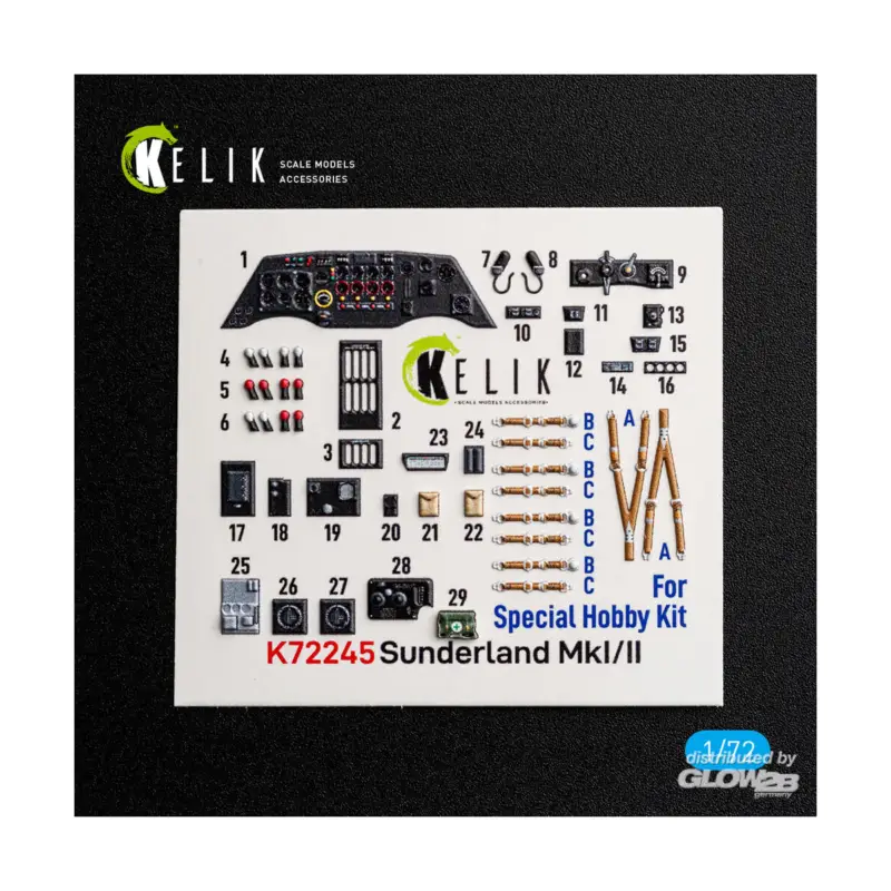 Sunderlend MkI/II - interior 3D decals for Special Hobby Betaalbaar