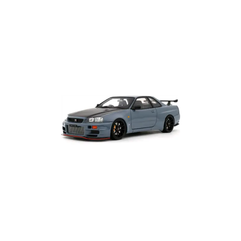Beste Prijs Otto mobile nissan skyline gt-r (bnr34) with body kit stealth grey 2025 1/18