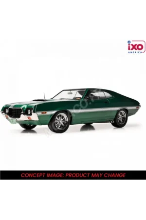Ford grand torino sport 2 doors 1972 green "custom - metallic green" Miniatuur Betrouwbaar