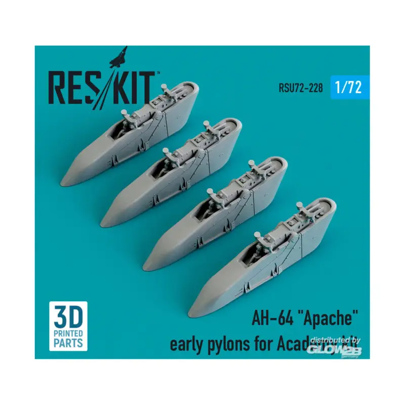 AH-64 Apache early pylons for Academy kit (3D Printed) Hete Deal