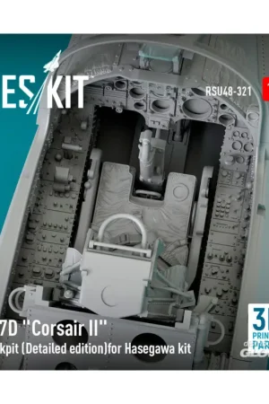 Beste Prijs A-7D Corsair II cockpit (Detailed edition) for Hasegawa kit (3D Printed)