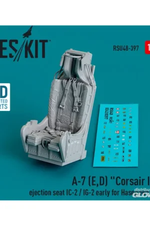 Lage Kosten A-7 (E,D) Corsair II ejection seat IC-2 / IG-2 early for Hasegawa kit (3D Printed)