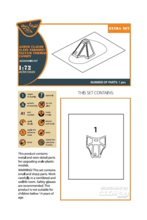 A5M2b Claude (late version) vacuum formed canopy for CP kit CP72009 Voordeelprijs