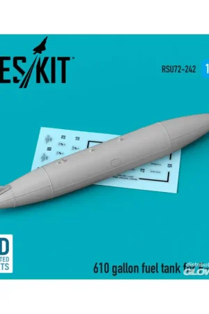 610 gallon fuel tank for F-15 (1 pcs) (3D Printed) Laatste Versie