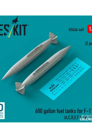 600 gallon fuel tanks for F-111 (A,C,D,E,F & EF-111) (2 pcs) (3D Printed) Goedkoop